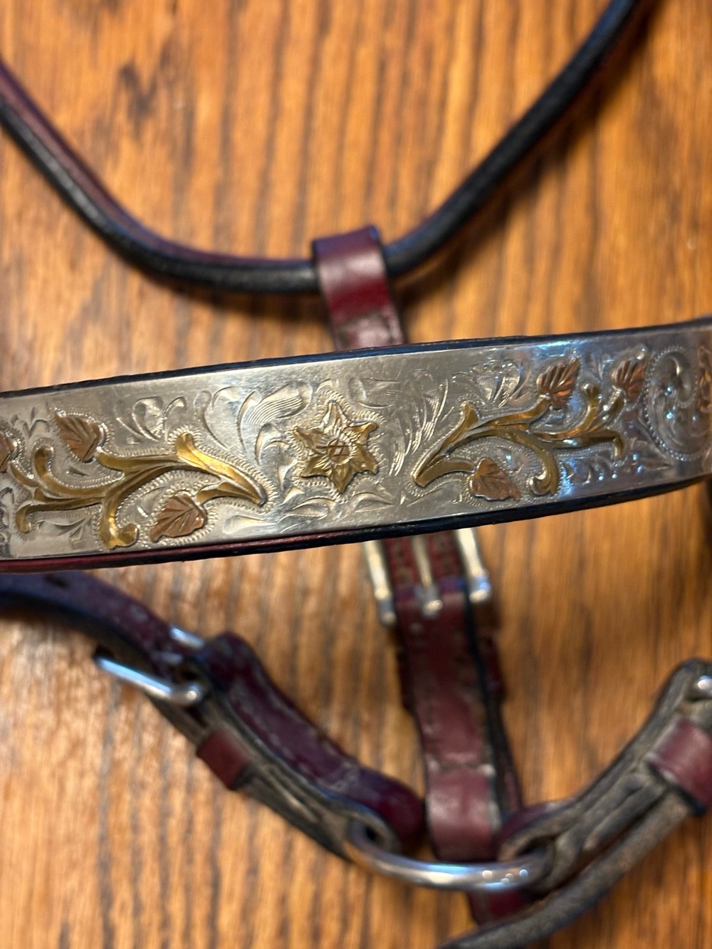 Horse Tack Circle Y Western Silver Show Halter and Lead - Picture 5 of 11
